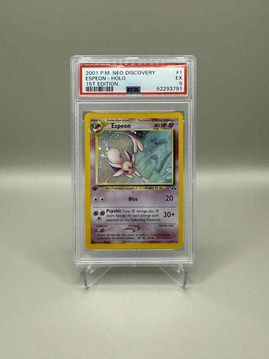 Pokémon Espeon Holo #1 PSA 5 Neo Discovery 1st Edition