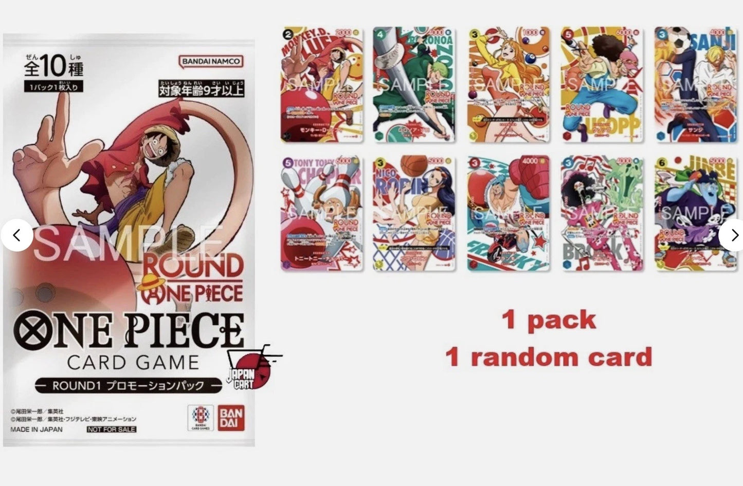 FÖRBOKNING! One Piece X Round1 One Promo Booster Pack Sealed (Japansk)